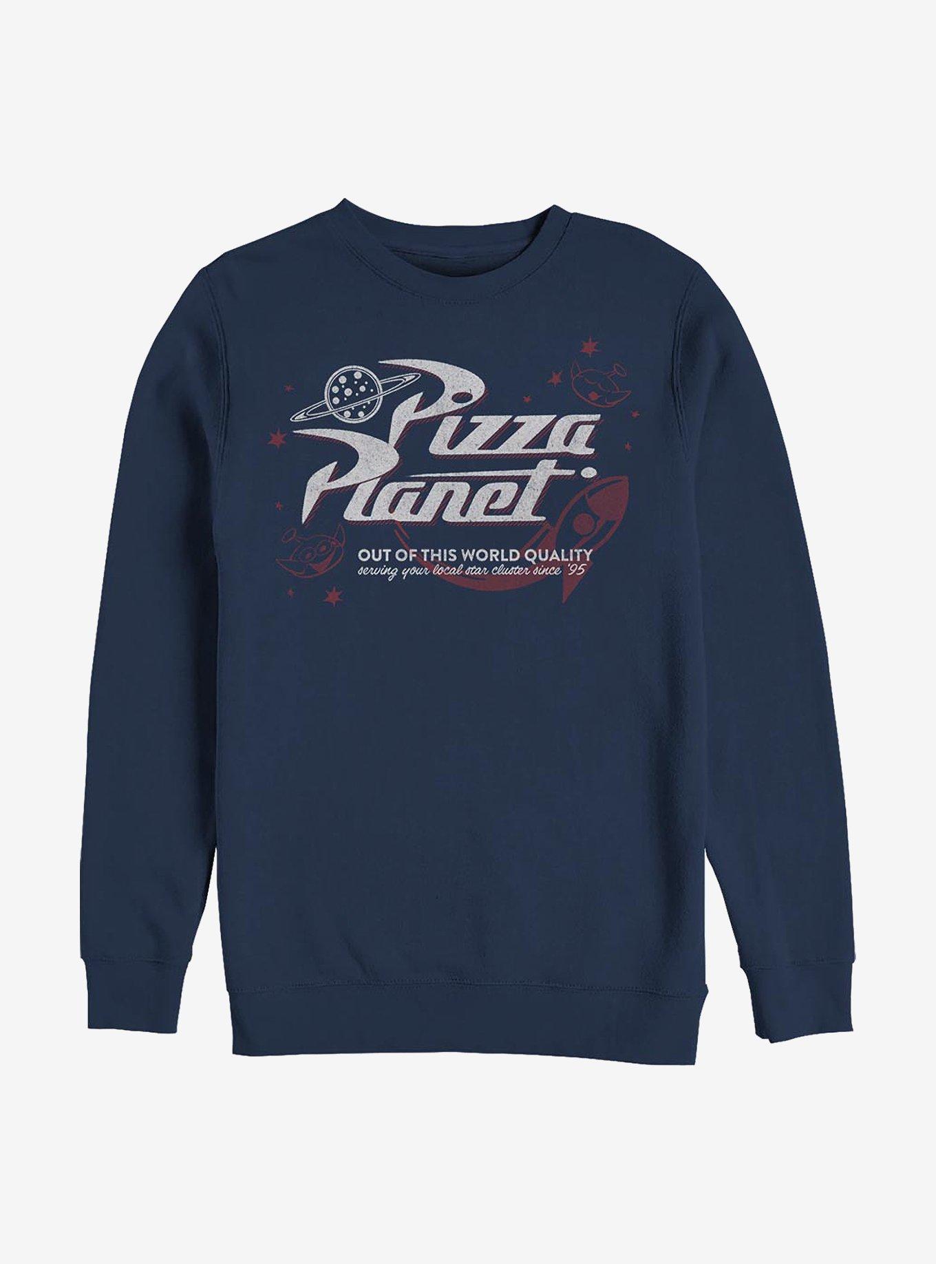 Disney Pixar Toy Story Retro Pizza Planet Crew Sweatshirt, NAVY, hi-res