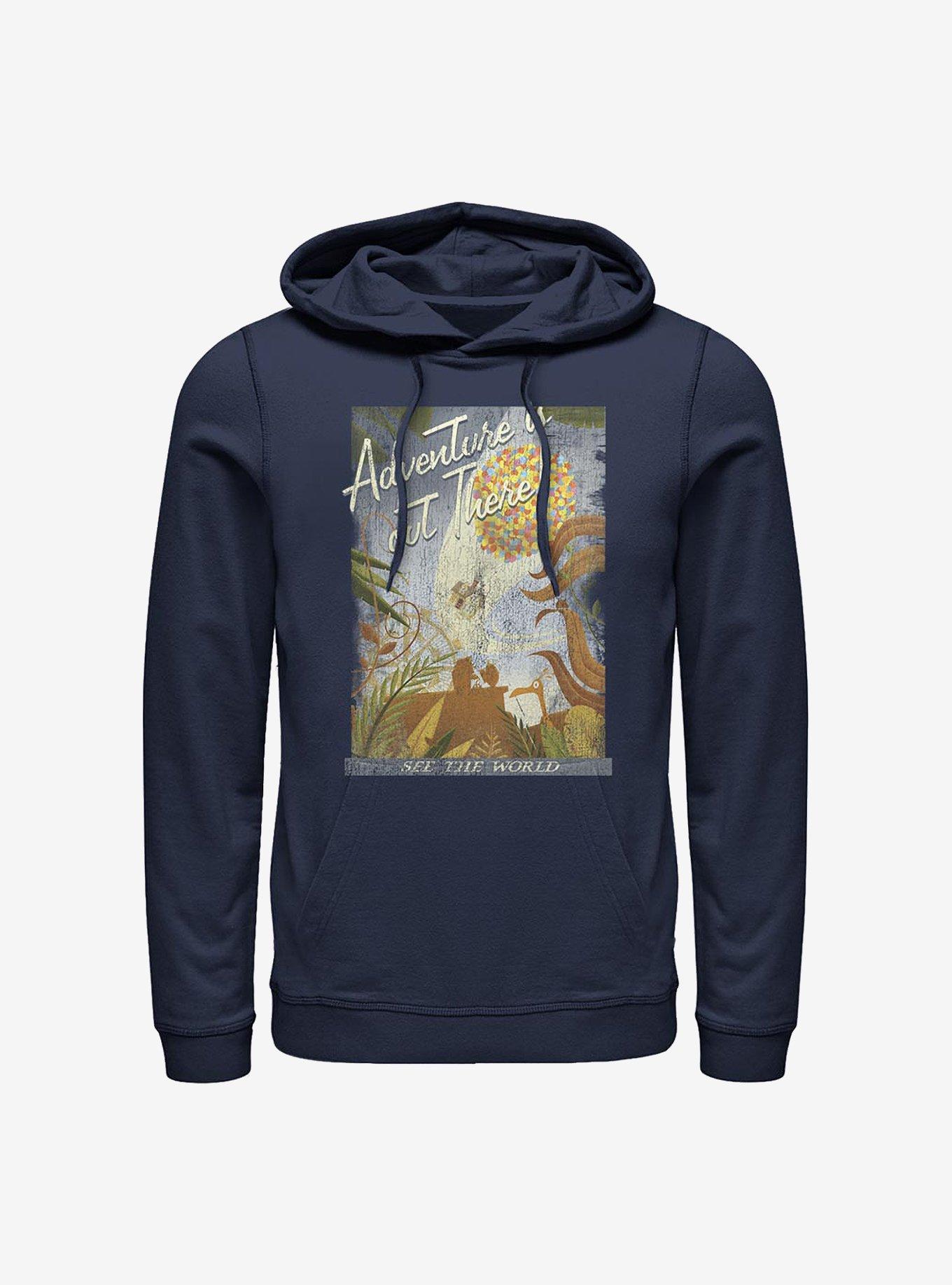 Disney Pixar Up Travel Poster Hoodie, NAVY, hi-res