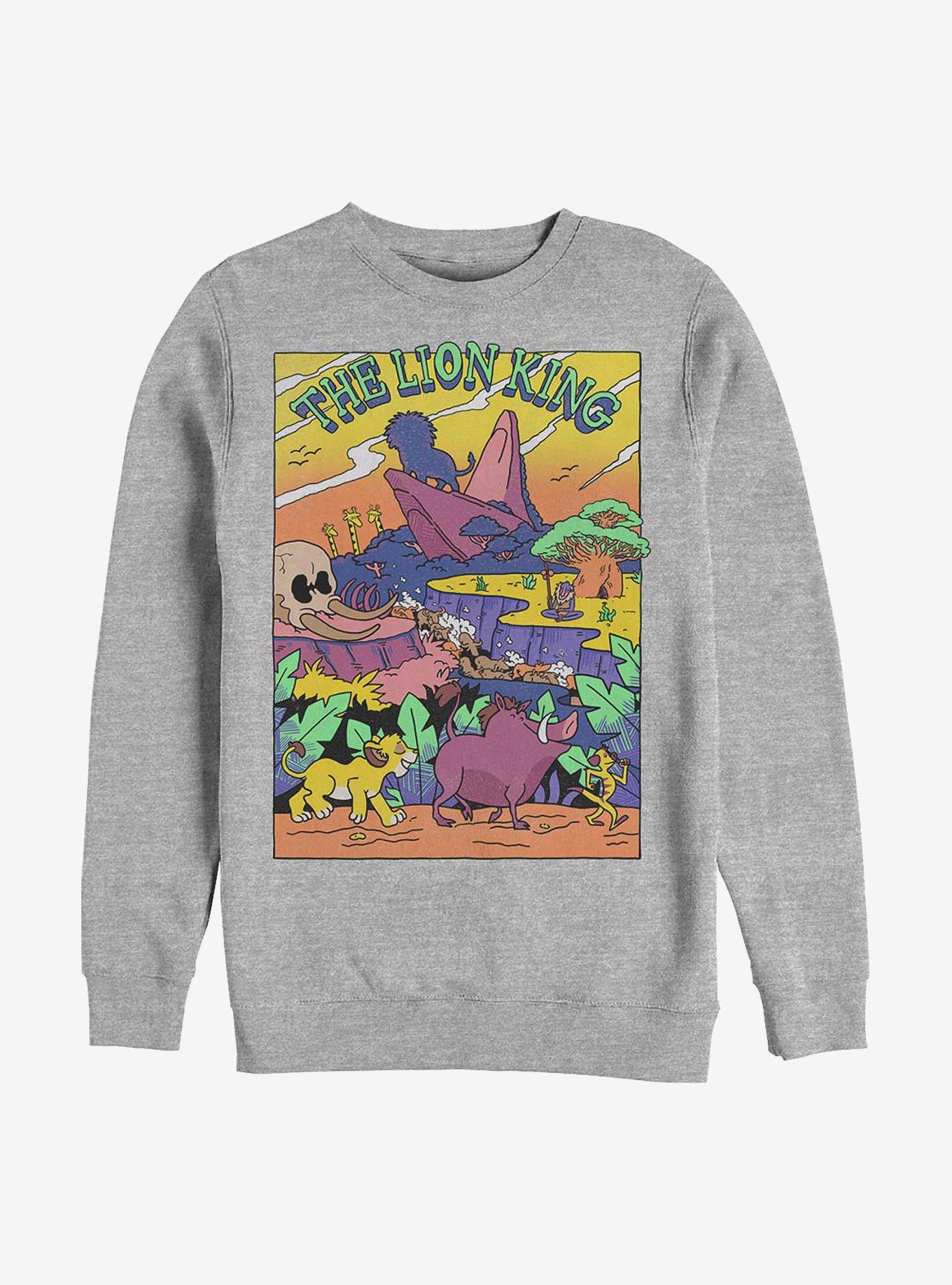 Disney The Lion King Lion Poster Crew Sweatshirt, , hi-res