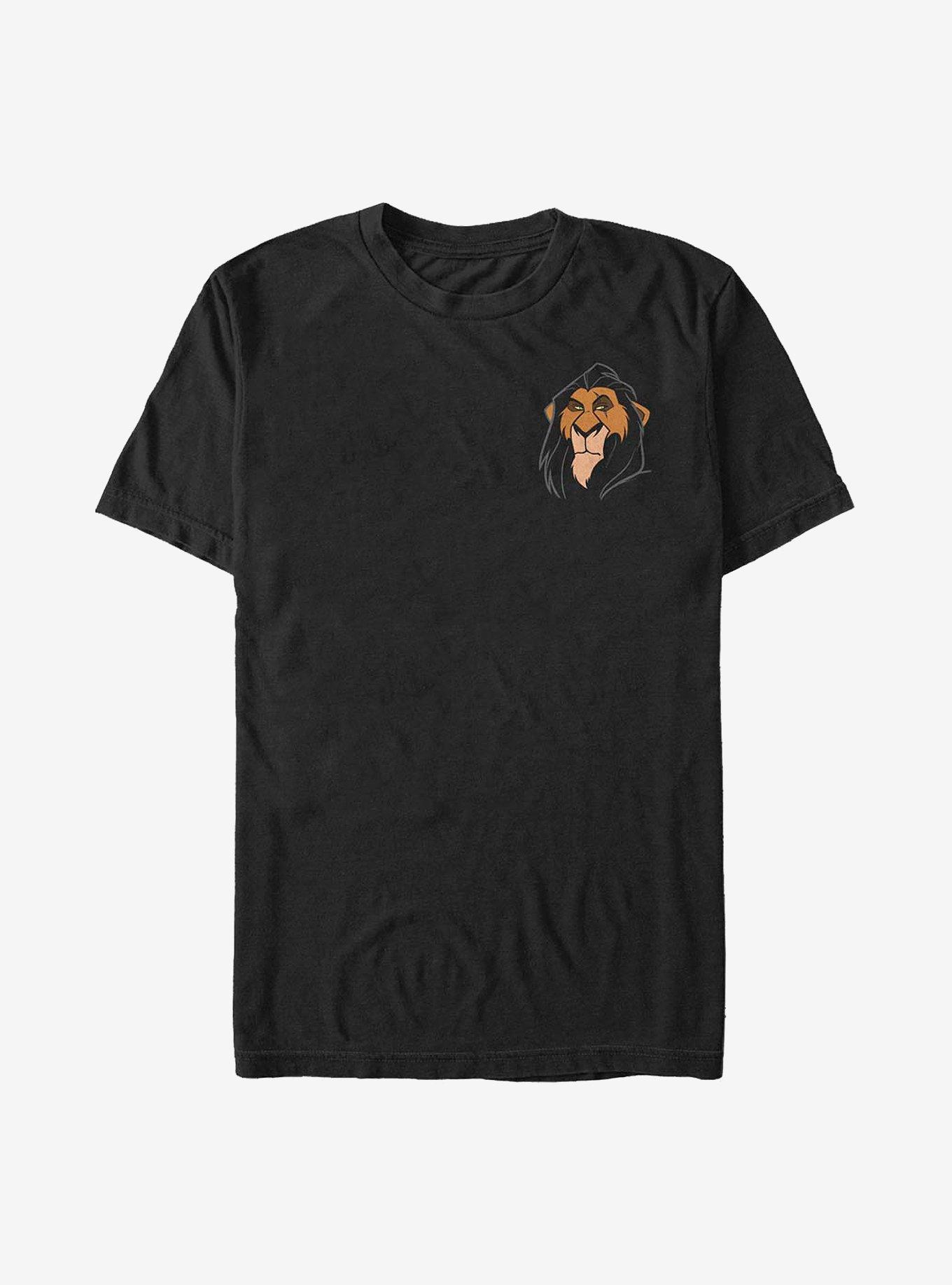 Disney The Lion King Scar Badge T-Shirt, BLACK, hi-res