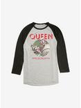 Queen News Of The World Album Art Raglan, Oatmeal With Black, hi-res