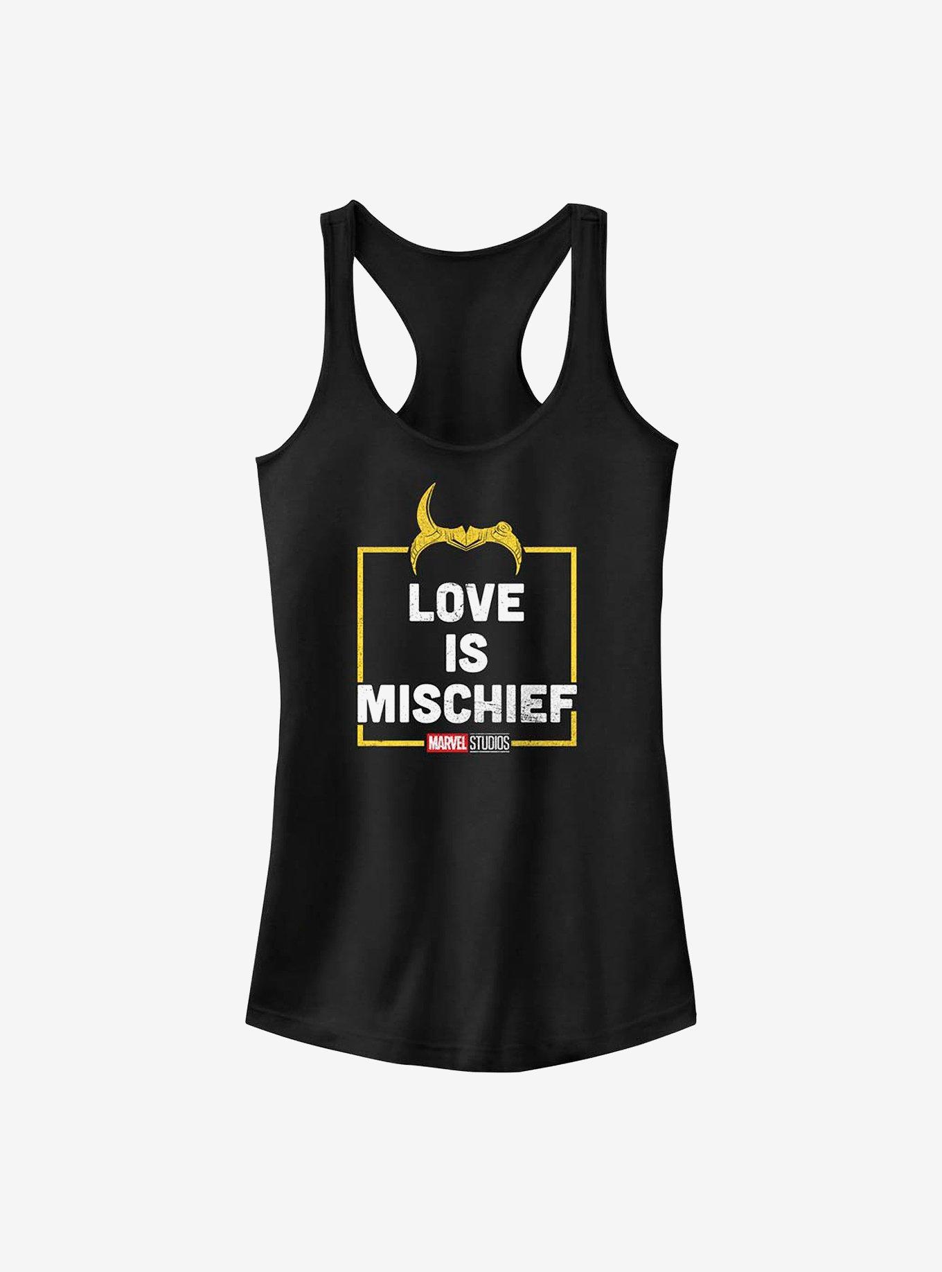 Marvel Loki Love Is Mischief Girls Tank, BLACK, hi-res