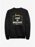 Marvel Loki Love Is Mischief Crew Sweatshirt, BLACK, hi-res