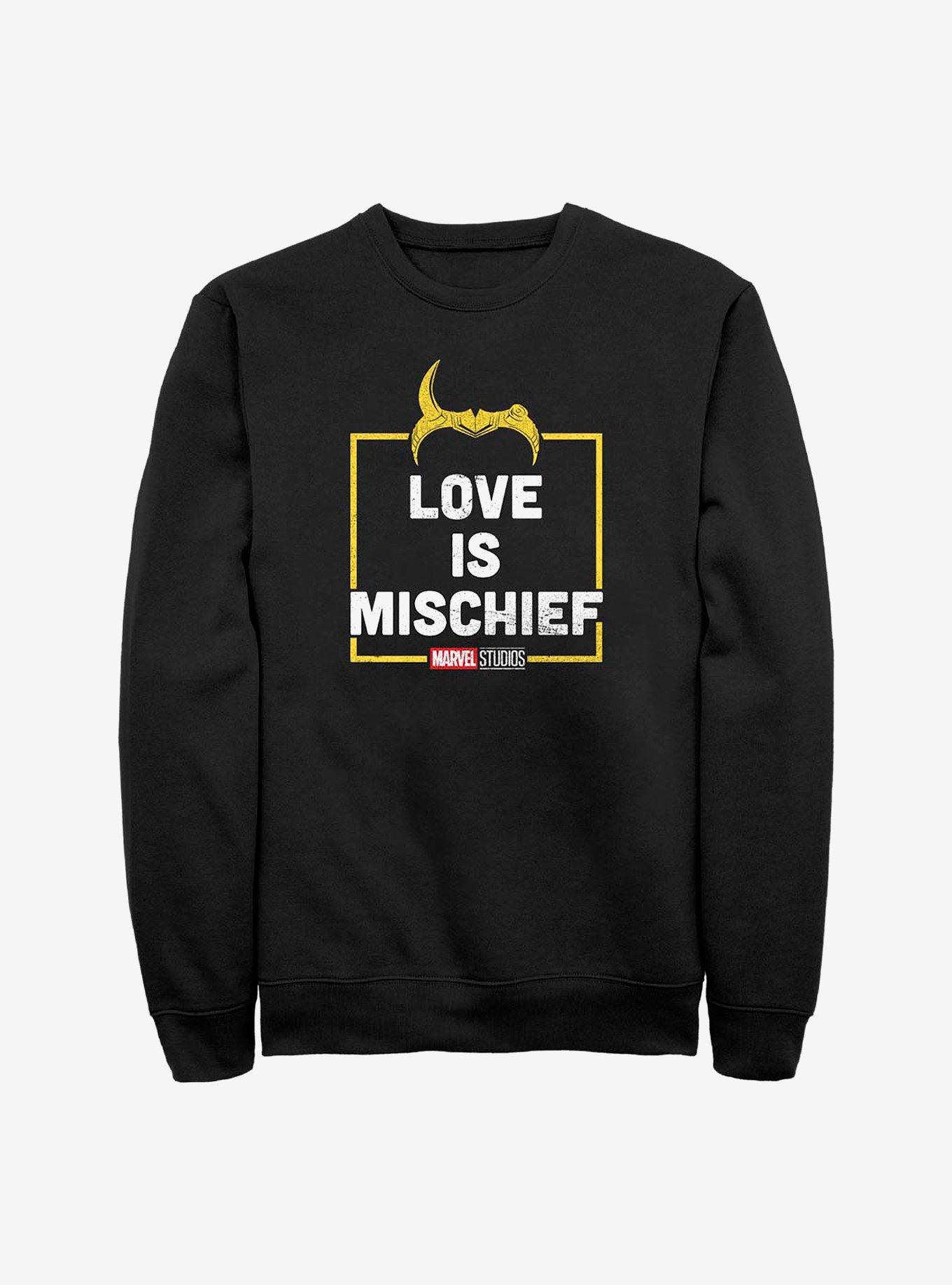 Marvel Loki Love Is Mischief Crew Sweatshirt, , hi-res