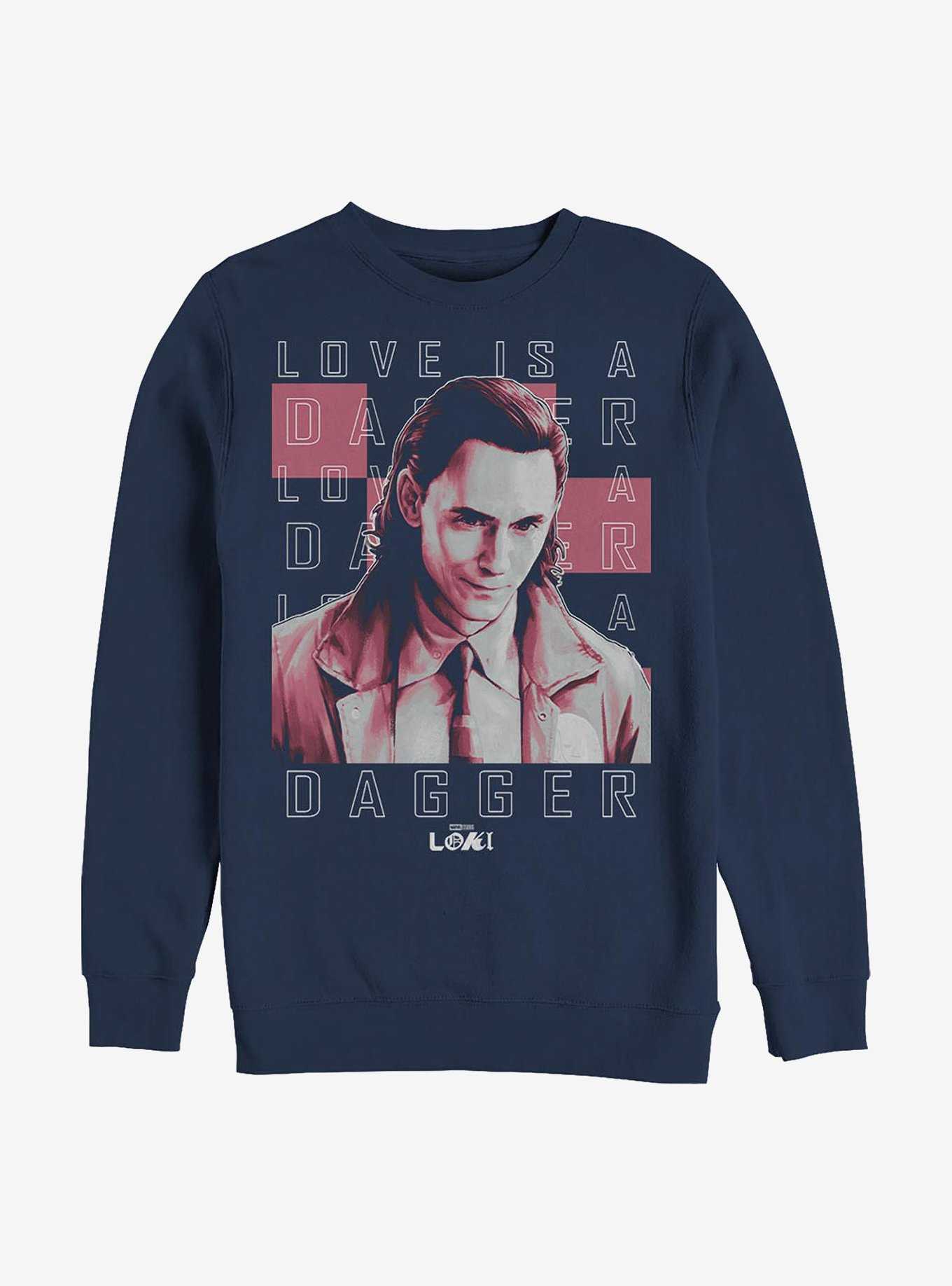 Marvel Loki Love Is A Dagger Crew Sweatshirt, , hi-res
