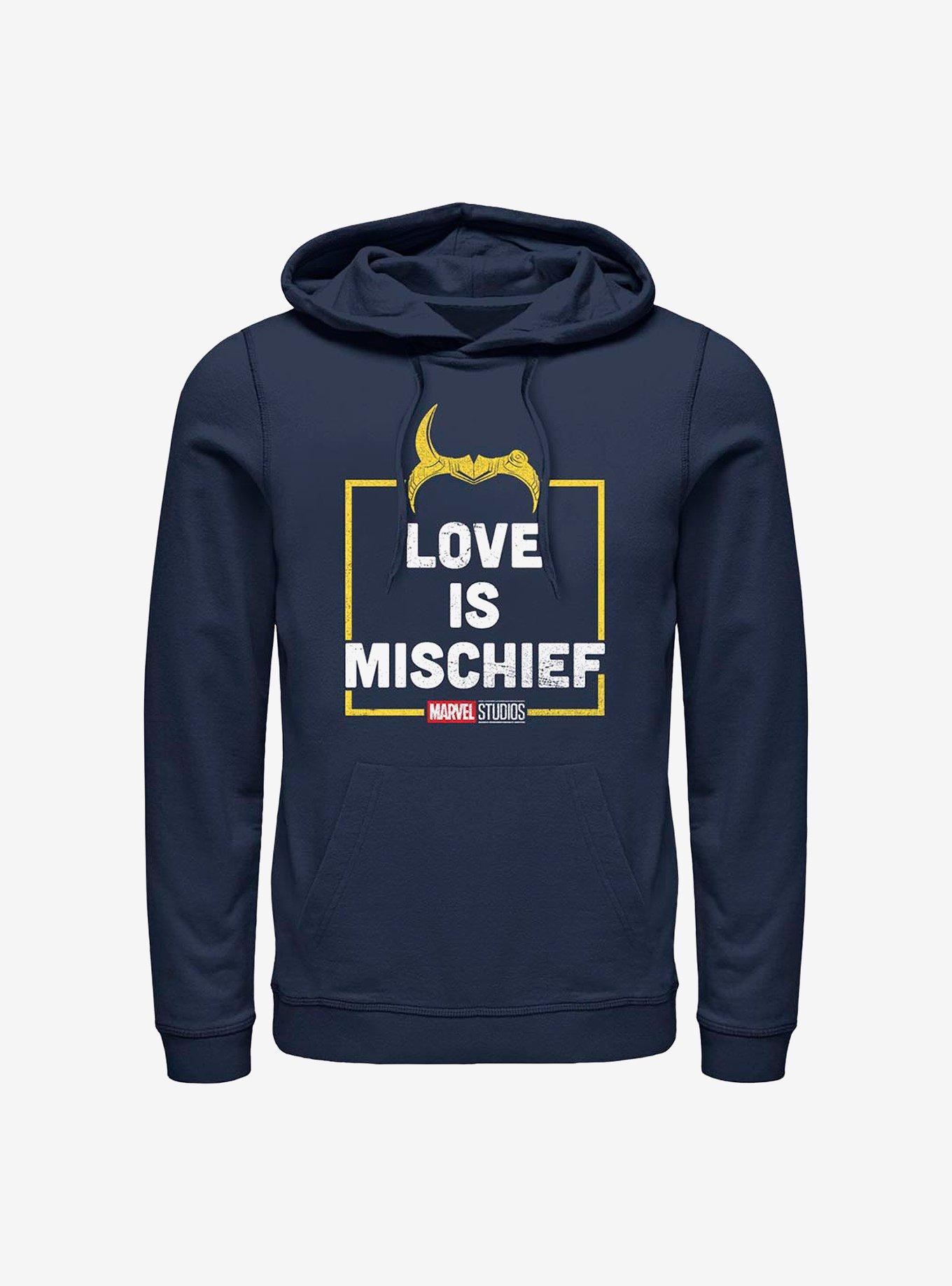 Marvel Loki Love Is Mischief Hoodie, NAVY, hi-res