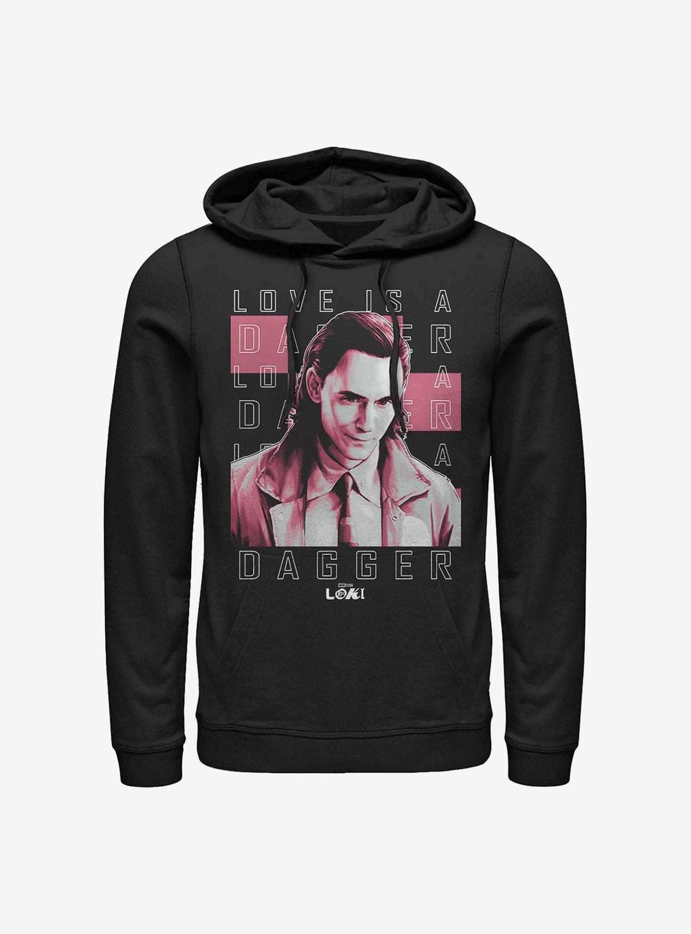 Marvel Loki Love Is A Dagger Hoodie, BLACK, hi-res