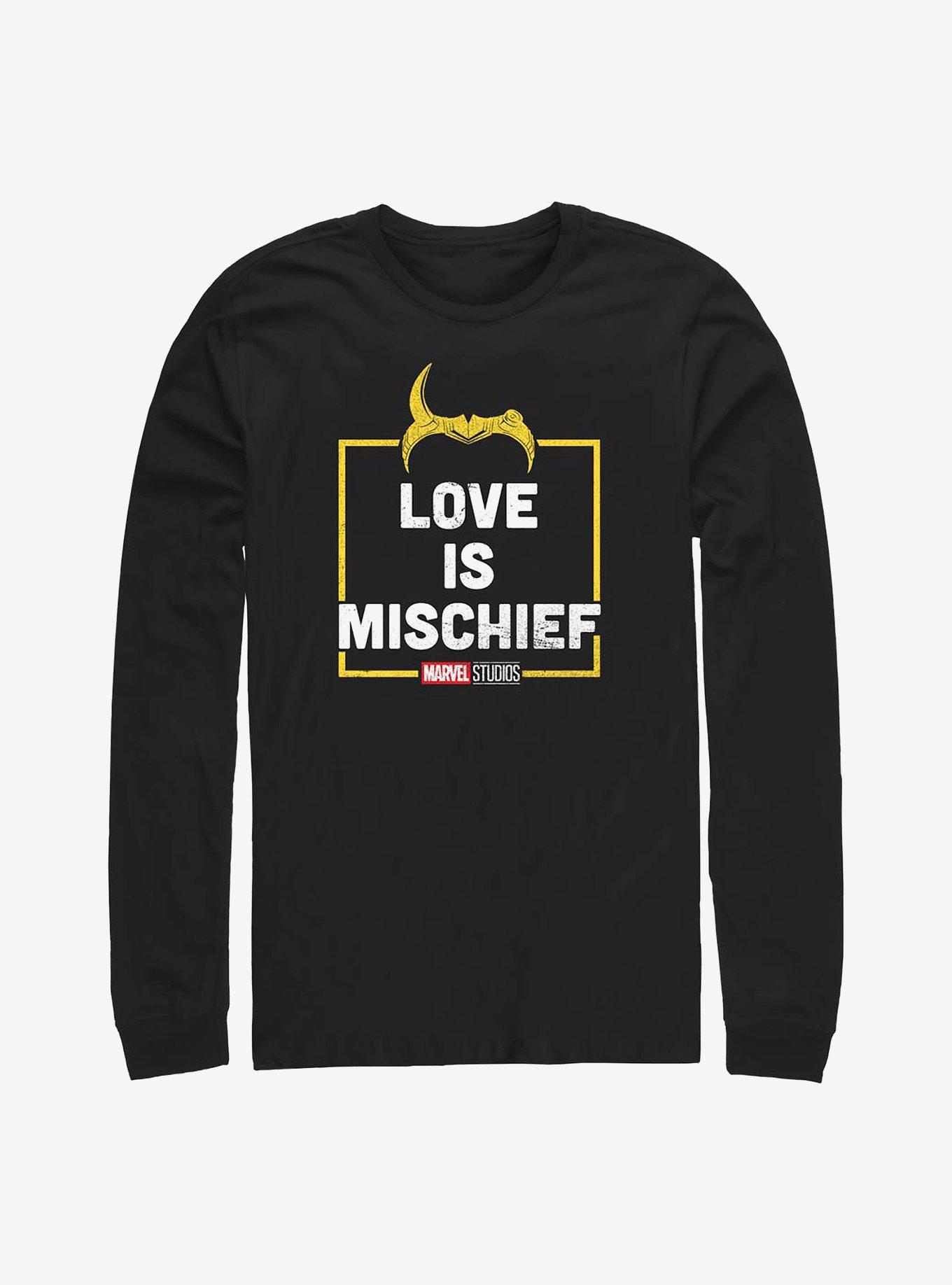 Marvel Loki Love Is Mischief Long-Sleeve T-Shirt, BLACK, hi-res