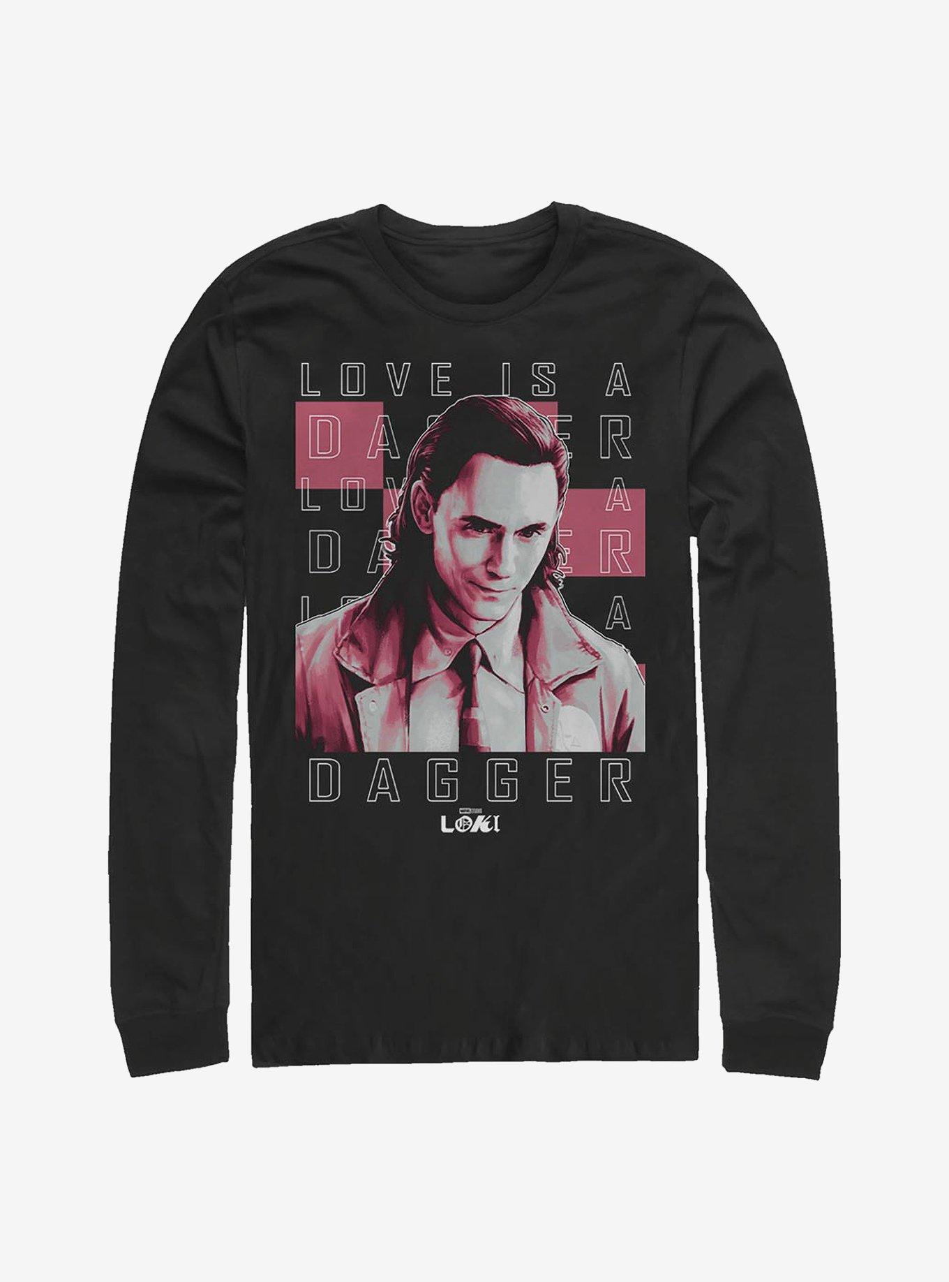 Marvel Loki Love Is A Dagger Long-Sleeve T-Shirt, BLACK, hi-res