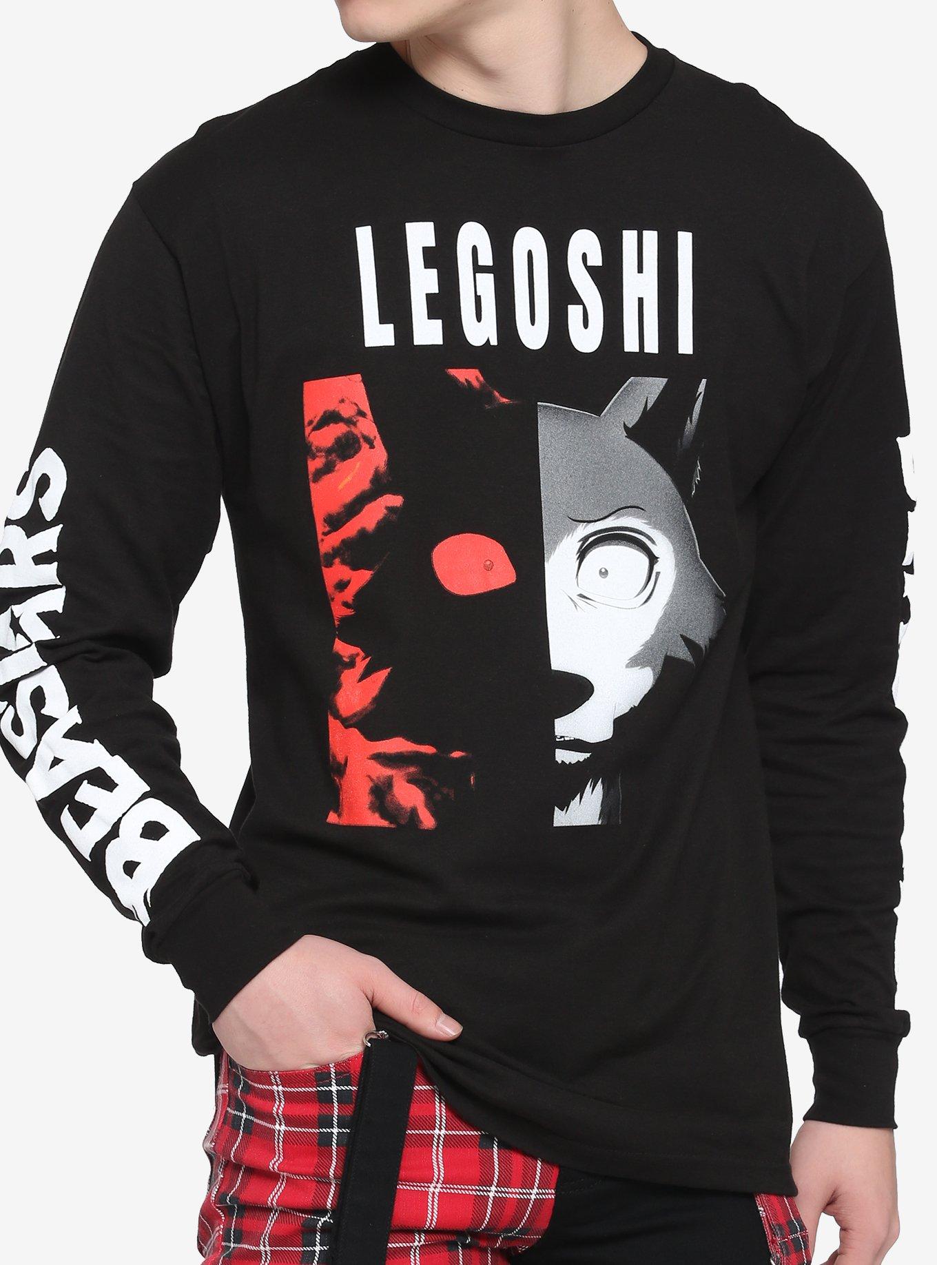 Beastars Legoshi Split Long-Sleeve T-Shirt, BLACK, hi-res