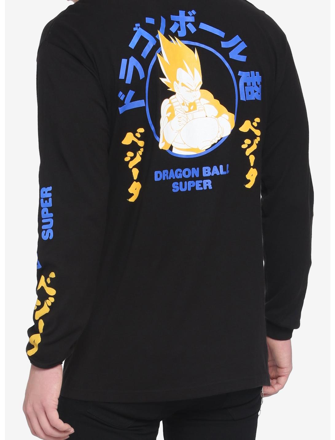 Dragon Ball Z Super Vegeta Eating Long-Sleeve T-Shirt, BLACK, hi-res