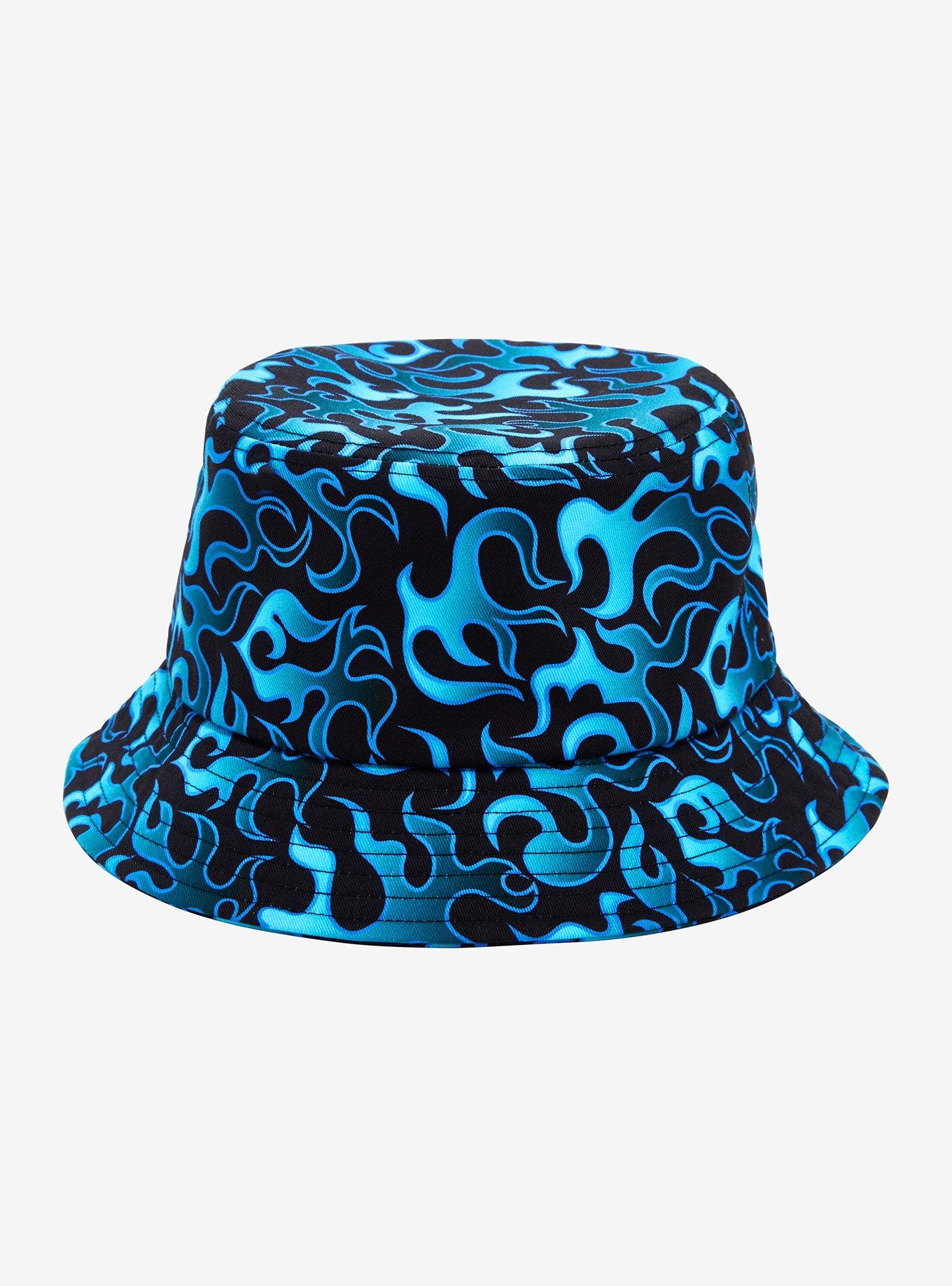 Blue Flames Bucket Hat Hot Topic