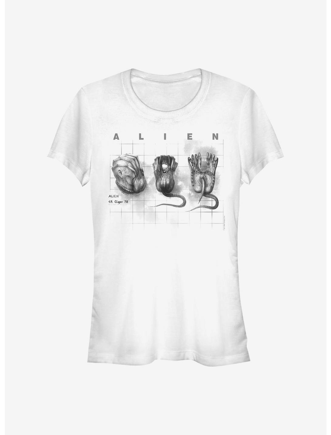 Alien Facehugger Concept Girls T-Shirt, WHITE, hi-res