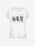 Alien Facehugger Concept Girls T-Shirt, WHITE, hi-res