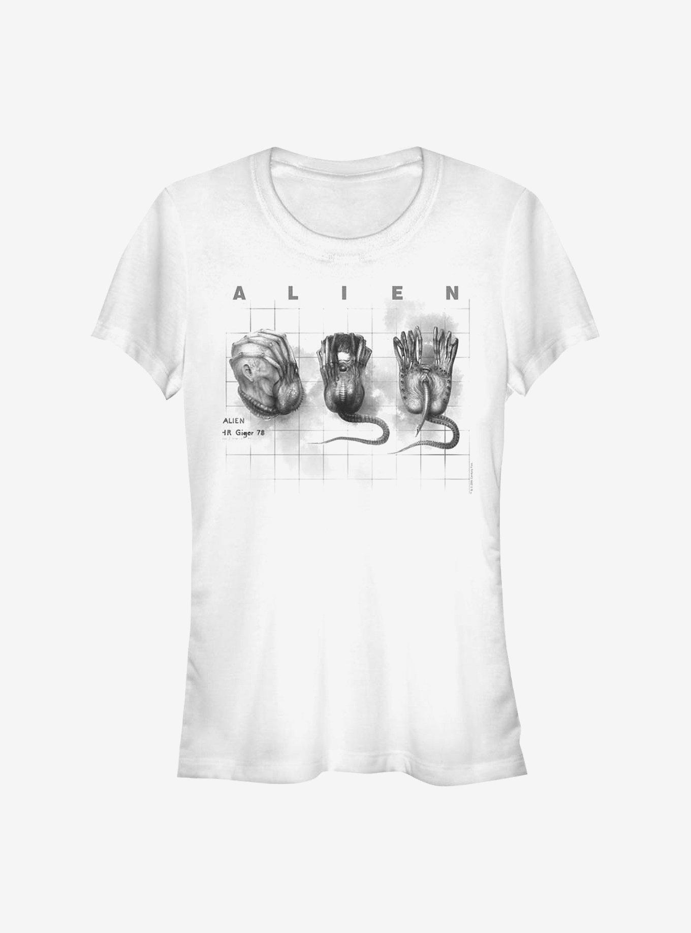 Alien Facehugger Concept Girls T-Shirt, WHITE, hi-res