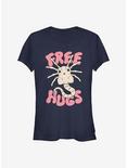 Alien Free Hugs Girls T-Shirt, NAVY, hi-res