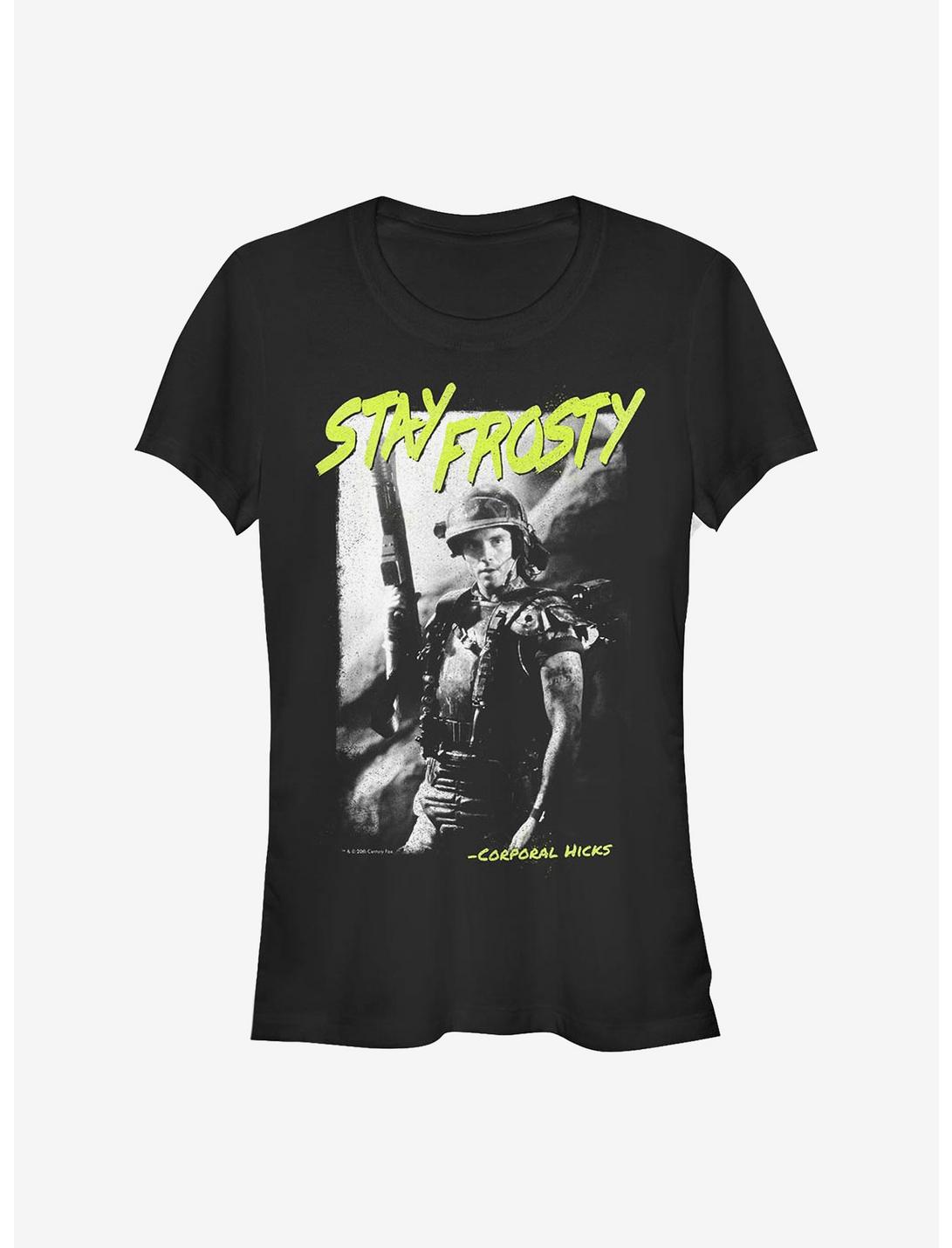 Alien Stay Frosty Girls T-Shirt, BLACK, hi-res