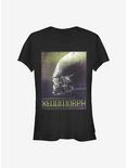 Alien Xenomorph Profile Girls T-Shirt, BLACK, hi-res