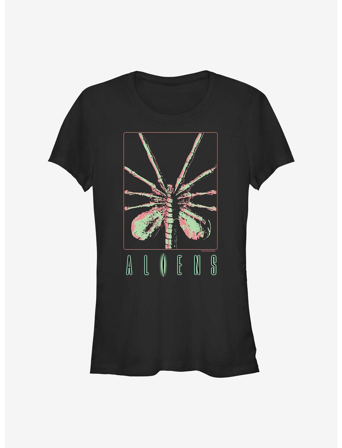 Alien Xenomorph Frame Girls T-Shirt, BLACK, hi-res