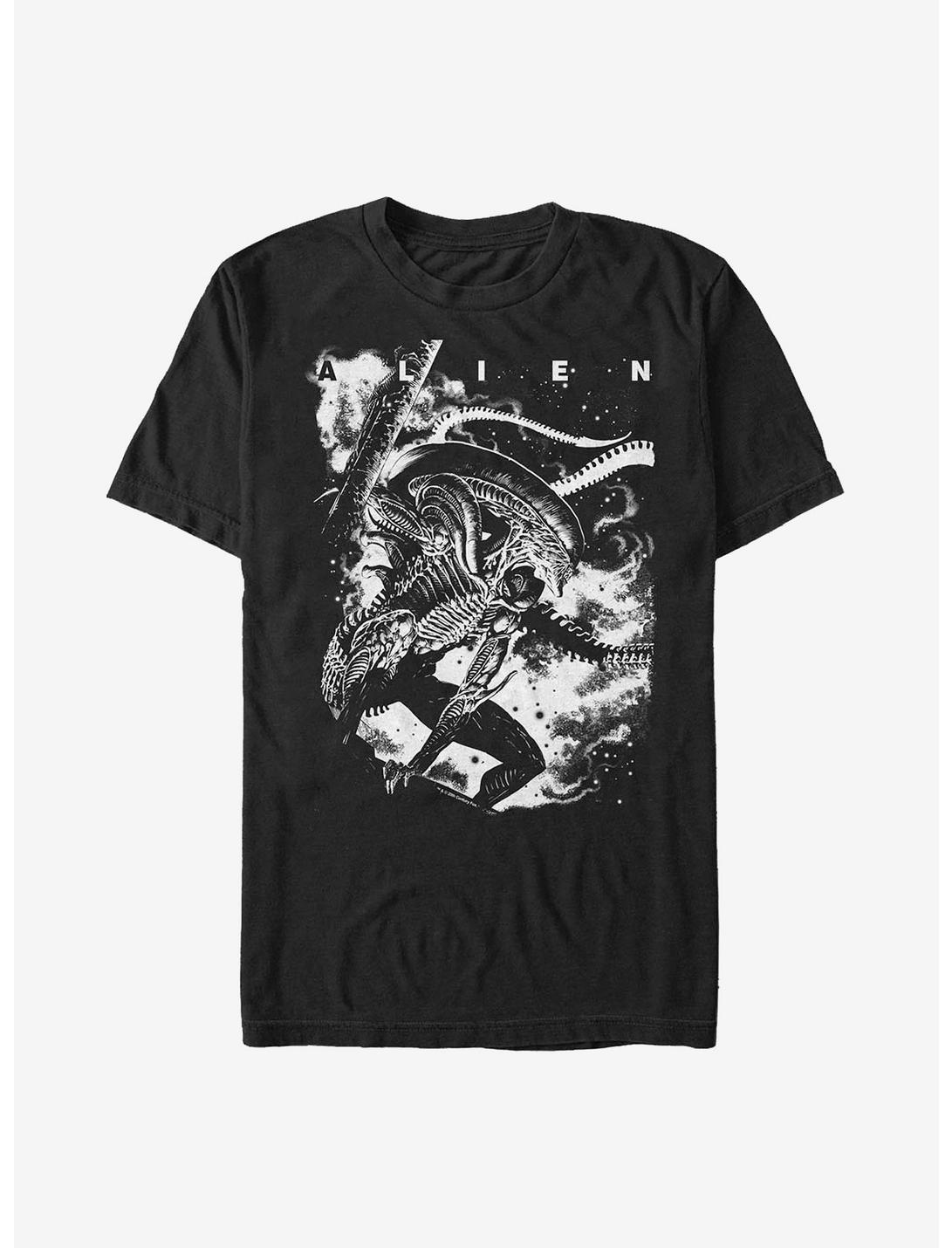 Alien Dark Poster T-Shirt, BLACK, hi-res
