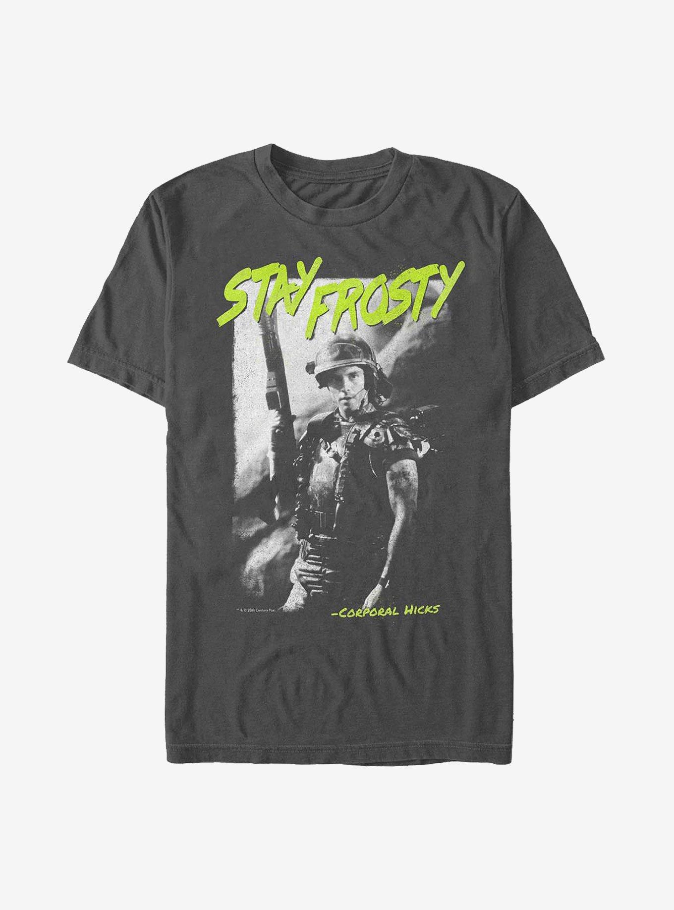Alien Stay Frosty T-Shirt, CHARCOAL, hi-res