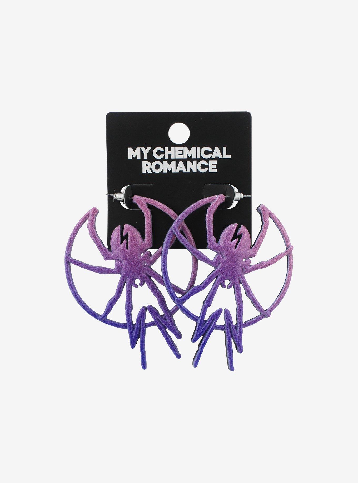 My Chemical Romance Danger Days Pastel Spider Hoop Earrings, , hi-res