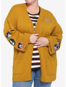 Her Universe Disney Mickey Mouse Mustard Girls Open Cardigan Plus Size, , hi-res
