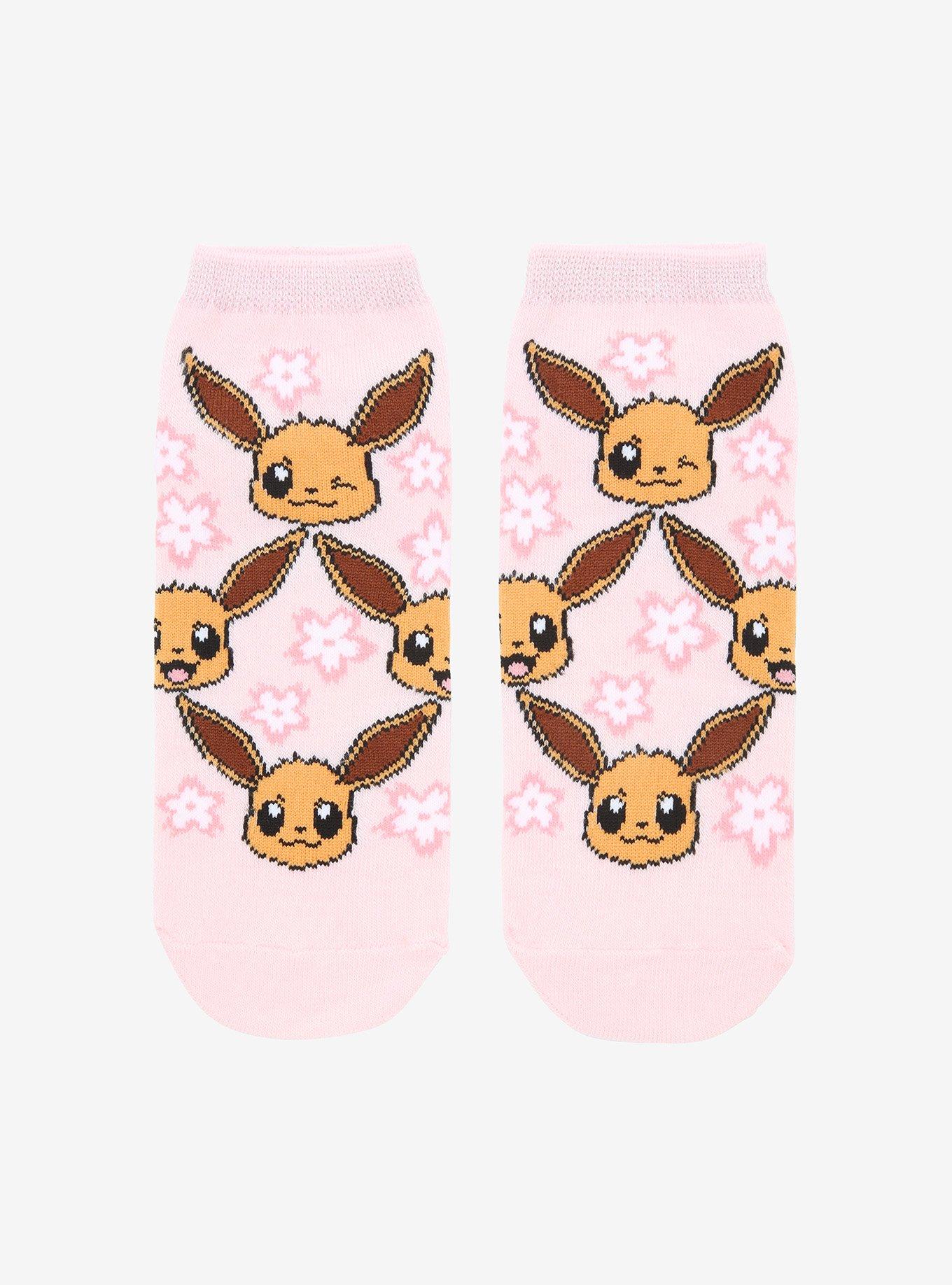 Pokemon Eevee Sakura No-Show Socks, , hi-res