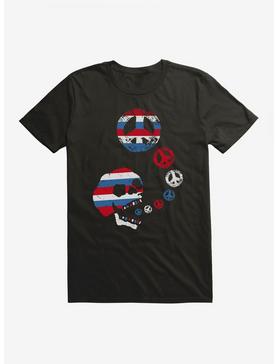 iCreate Americana Skull Peace T-Shirt, , hi-res