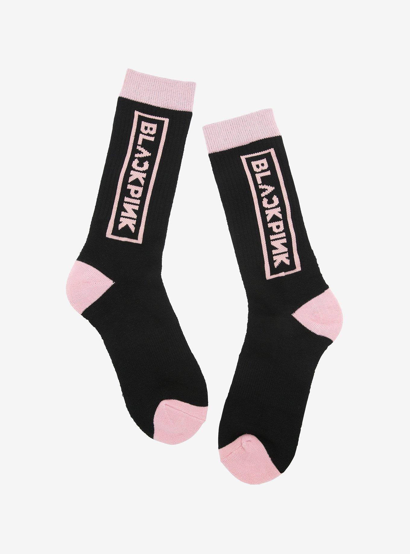 BLACKPINK Logo Crew Socks Hot Topic