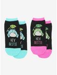 Hey Bestie Frog No-Show Socks 2 Pair, , hi-res