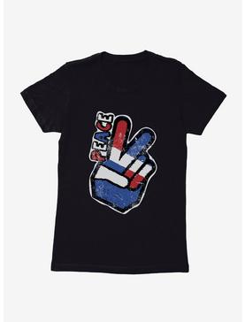 iCreate Americana Peace Handsign Womens T-Shirt, , hi-res