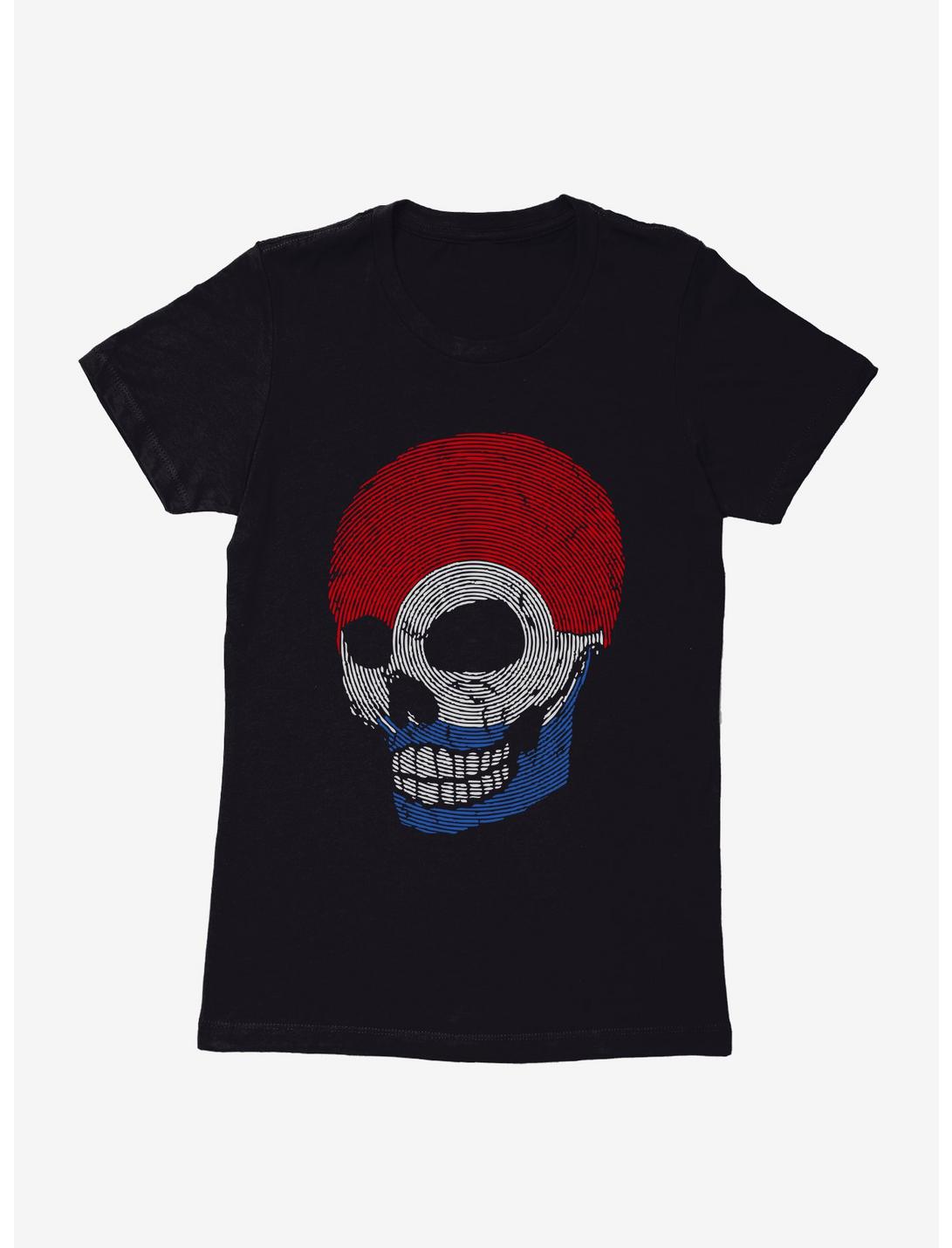iCreate Americana Skull Print Womens T-Shirt, , hi-res