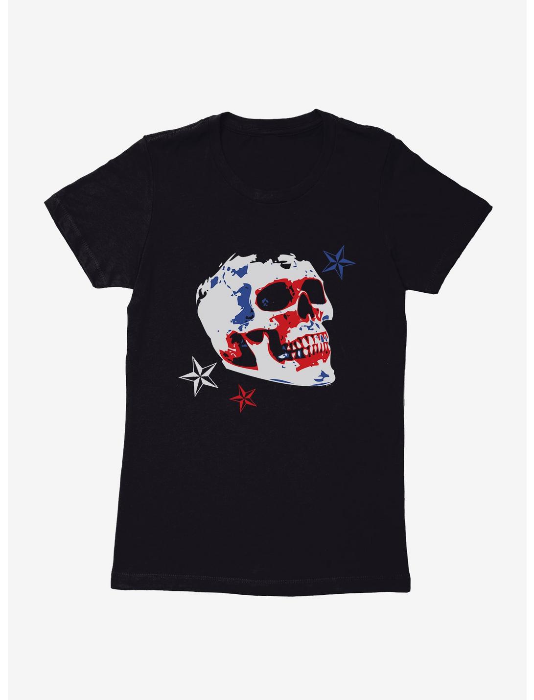 iCreate Americana Skulls And Stars Womens T-Shirt, , hi-res
