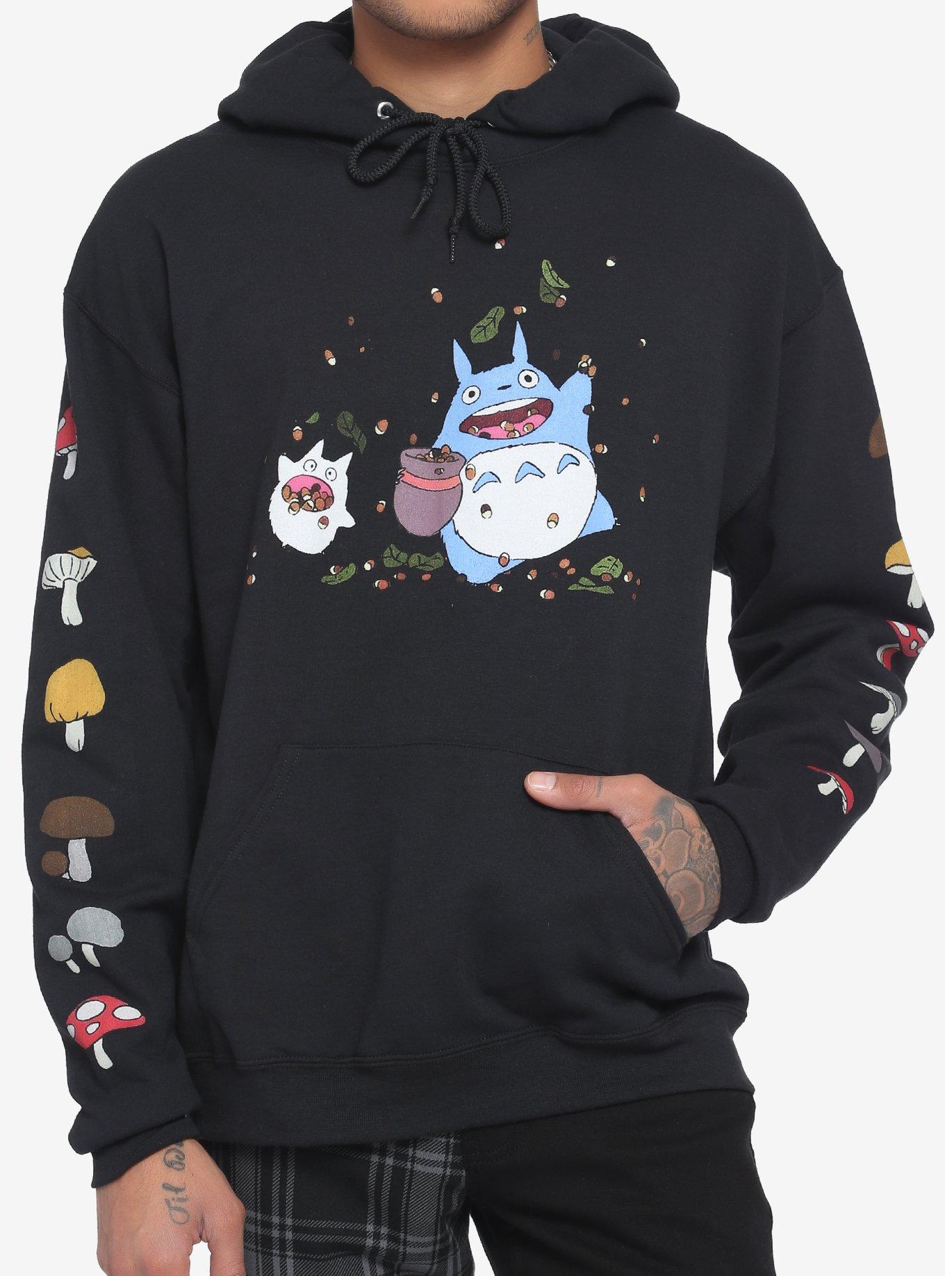 Studio Ghibli My Neighbor Totoro Mushroom Hoodie, BLACK, hi-res