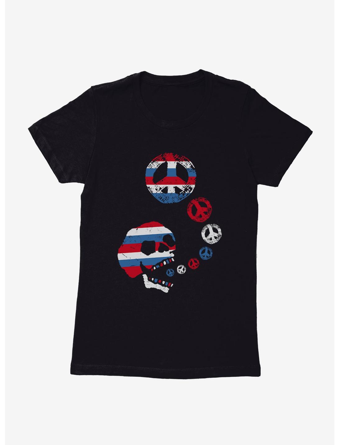 iCreate Americana Skull Peace Womens T-Shirt, , hi-res