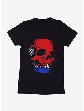 iCreate Americana Dotted Skull Womens T-Shirt, , hi-res