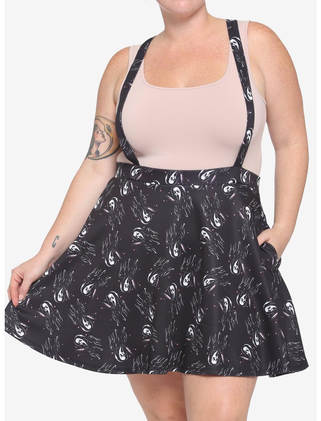Scream Ghost Face Suspender Skirt Plus Size, MULTI, hi-res