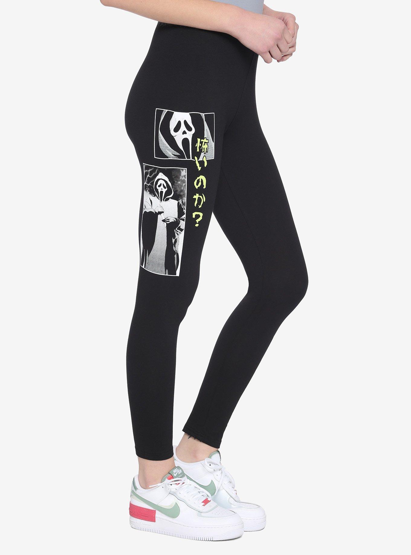 Scream Ghost Face Neon Logo Leggings