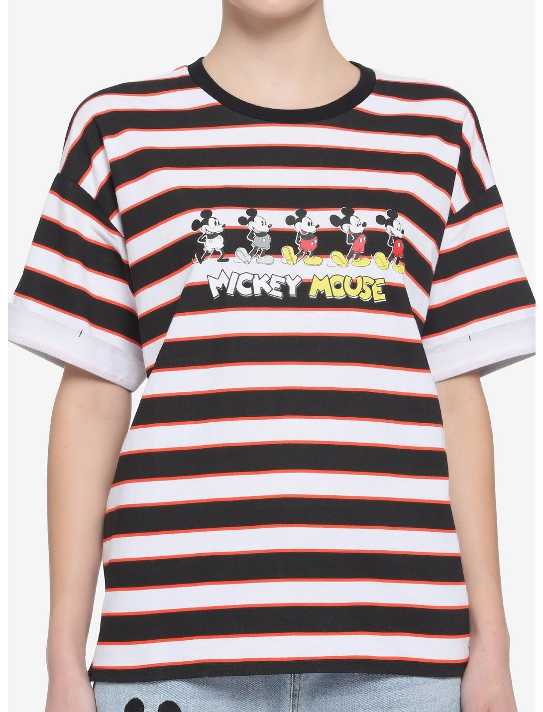 Her Universe Disney Mickey Mouse Lineup Stripe Girls T-Shirt, MULTI, hi-res