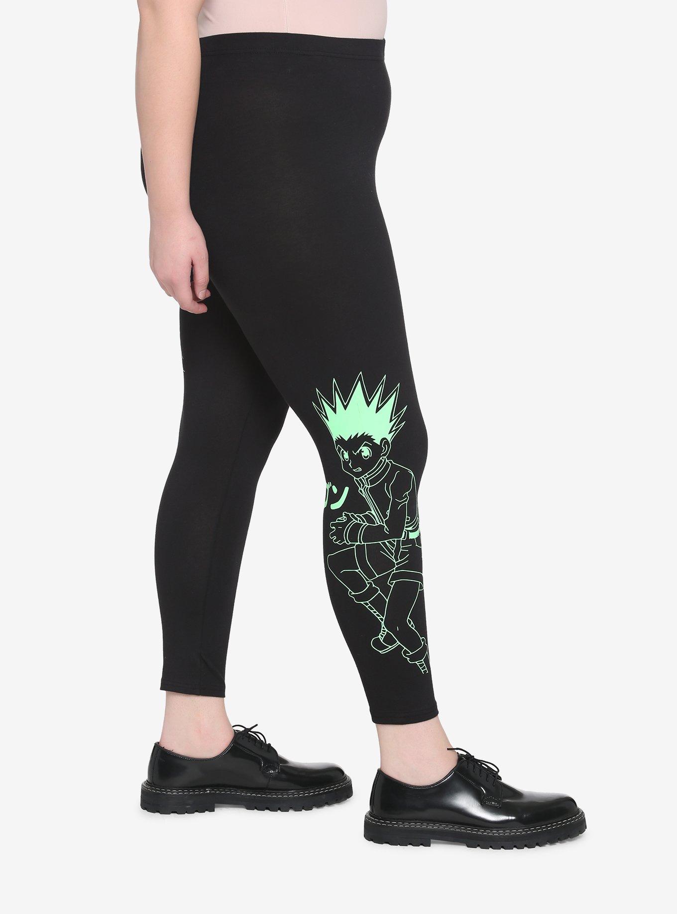 Hunter X Hunter Gon & Killua Line Art Leggings Plus Size, MULTI, hi-res