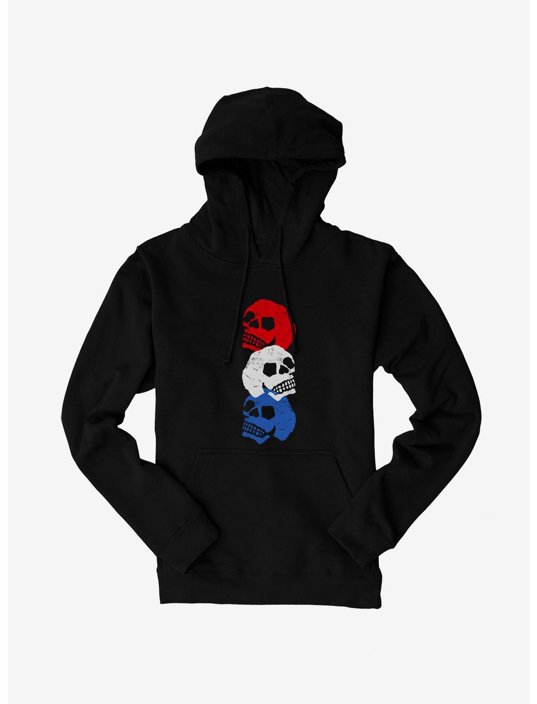 iCreate Americana Red, White, And Blue Skulls Hoodie, , hi-res