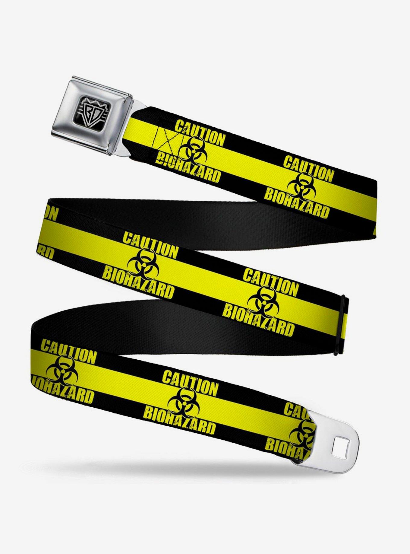 Caution Biohazard Seatbelt Belt, BLACK, hi-res