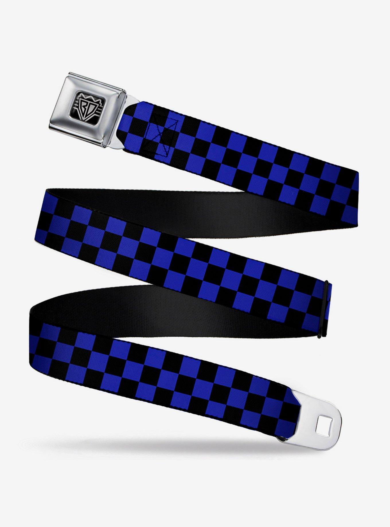 Checker Print Seatbelt Belt Neon