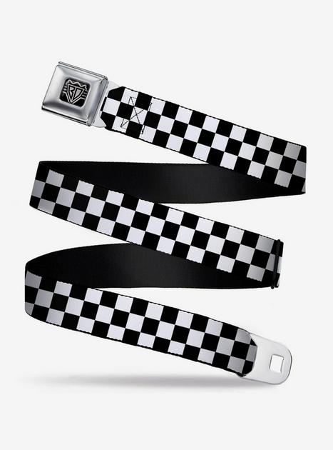 Checker Print Seatbelt Belt | Hot Topic
