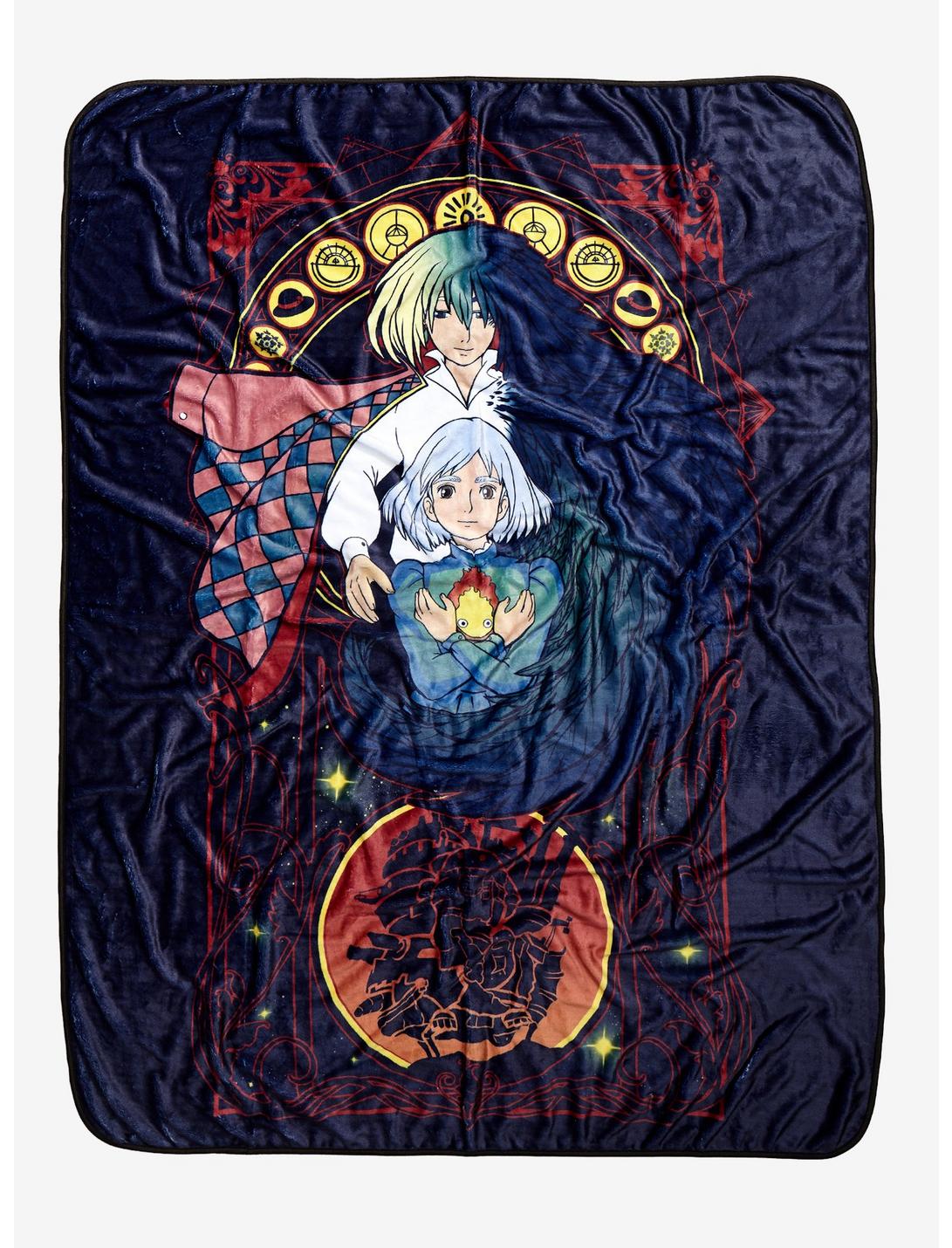 Studio Ghibli Howl's Moving Castle Trio Throw Blanket, , hi-res