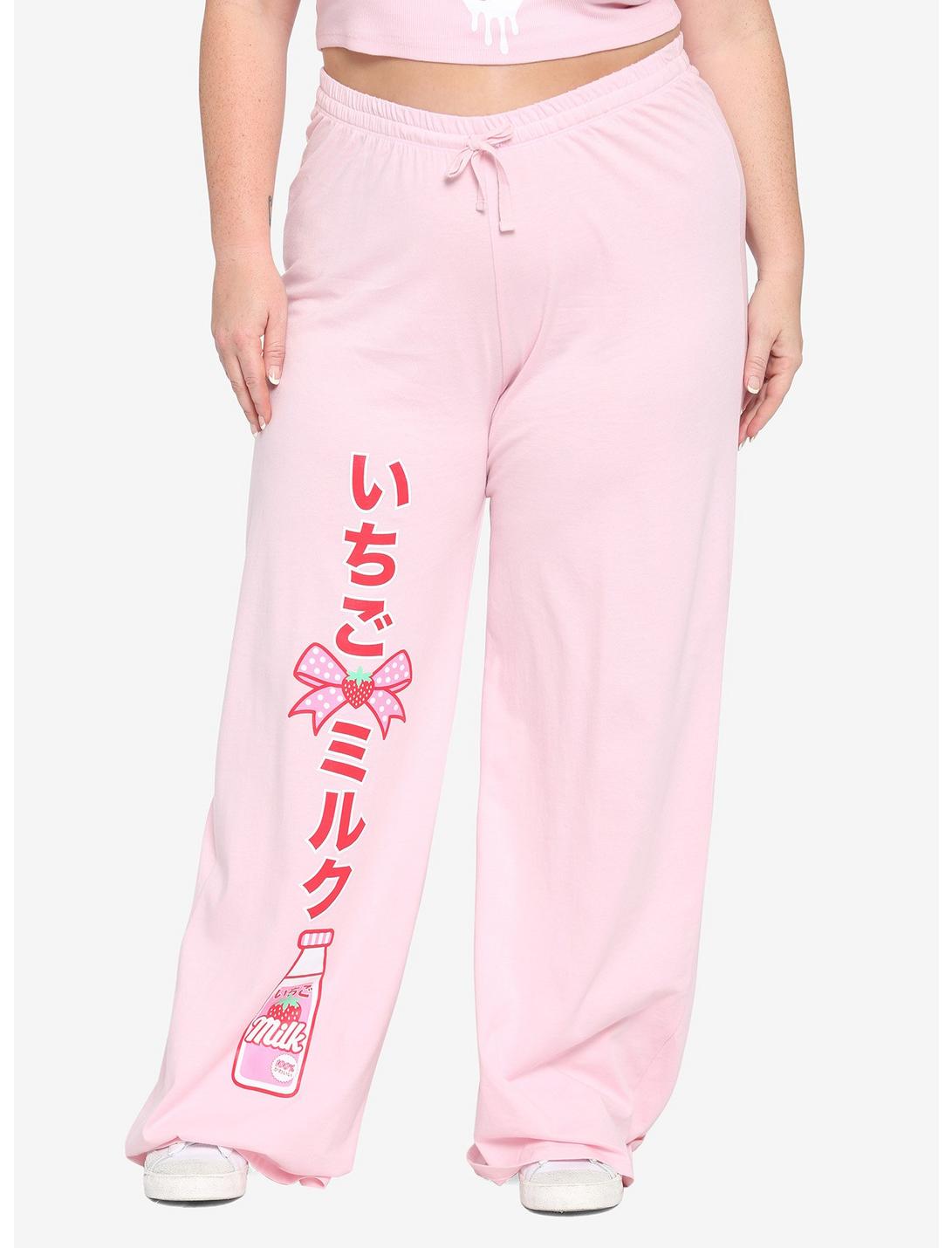 Strawberry Milk Girls Lounge Pants Plus Size, MULTI, hi-res