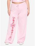 Strawberry Milk Girls Lounge Pants Plus Size, MULTI, hi-res