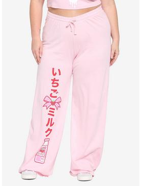 Strawberry Milk Girls Lounge Pants Plus Size, , hi-res