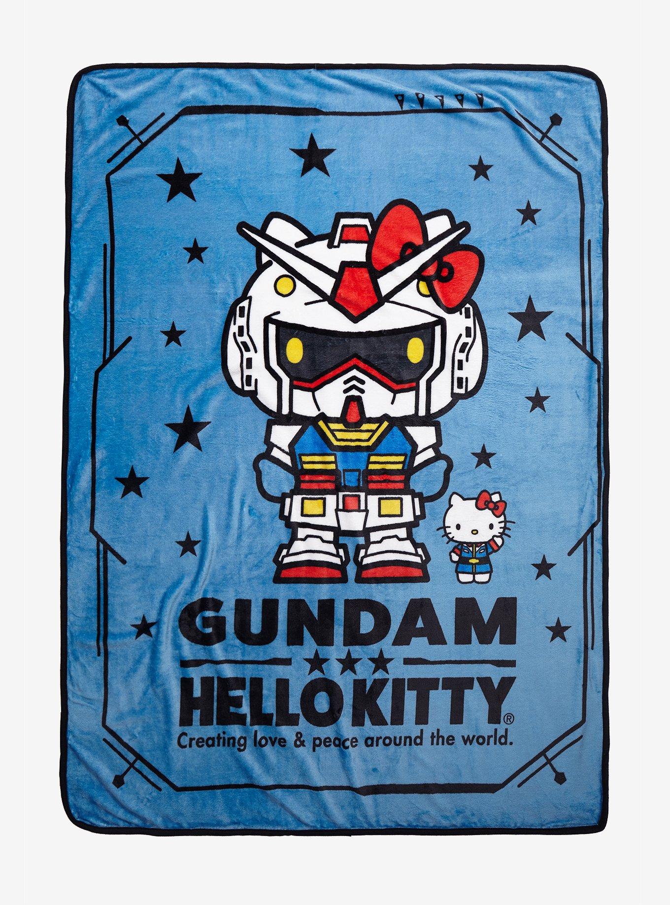 Hello Kitty X Gundam Throw Blanket, , hi-res